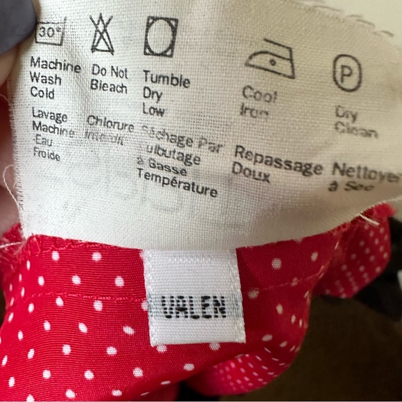 Esprit red white black polka dot Pirate skirt no size tag RARE - Picture 9 of 10